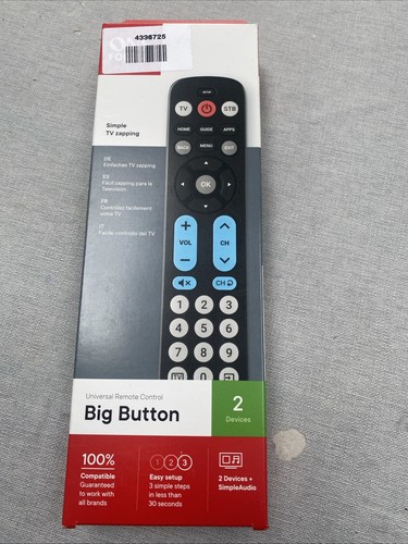 Universal remote control - control, big