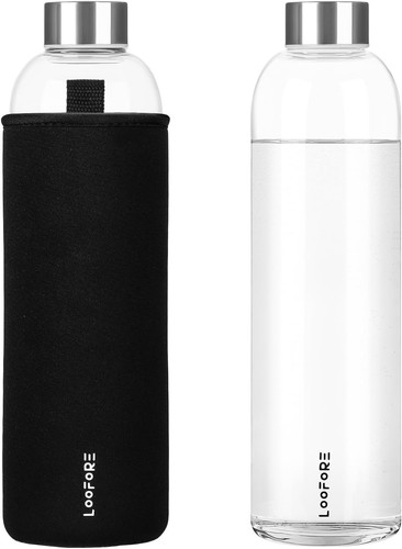 Litre glass water bottle - litre,
