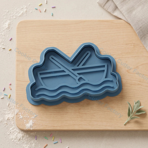 Fishing boat cookie - fishing,