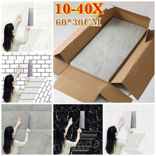 40Sheets Self-Adhesive Tile Marble PVC Cladding Wall Panels for Kitchen Bathroom