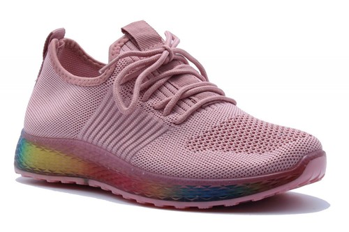 Ladies knit trainers rainbow - trainers,