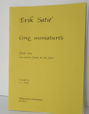 Sheet music for Flute trio  - Erik Satie, Cinq Miniatures - 2 fl plus alto fl
