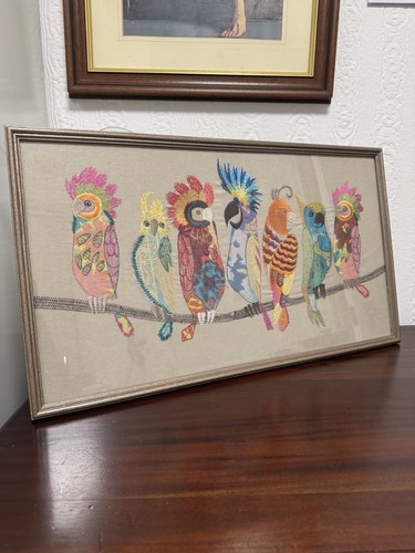 Vintage framed parrot - framed,