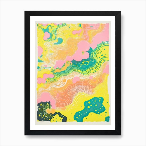 Abstract landscape risograph - abstract,