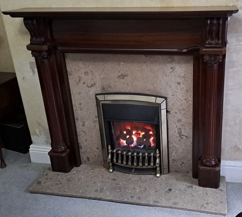 Traditional wood fireplace - traditional,