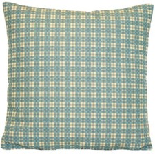 Marvic Cushion Cover Henrietta Spencer Print Blue Vintage Checks Fabric 16”