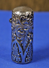 Victorian Silver Perfume Bottle Holder  - London 1871  - 41g