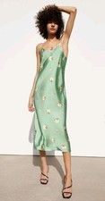 Zara green floral print - zara,