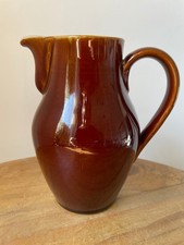 Vintage Denby brown stoneware jug 16 cm tall 1 pint