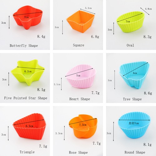 5pcs soft silicone cake muffin - cake,