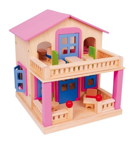 Wooden dolls house - house,