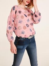 'Linea Tesini' Ladies Pink Spot Top /Blouse - Floaty Loose Style - Sizes 12 - 20