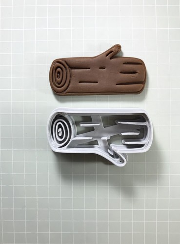 Chocolate log cookie - cookie, cutter