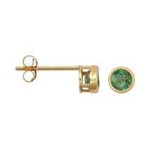 9ct Gold Emerald Stud Earrings