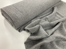 Grey Wool Fabric Glen Dogtooth