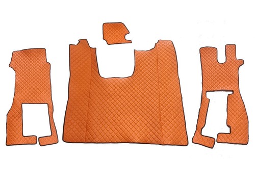Eco leather orange - leather, rhd