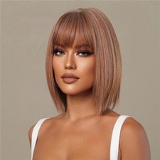 12 ' Wigs for Black Women - Short  Bob Synthetic Full Wig