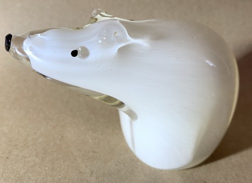 Vintage art glass - glass, bear