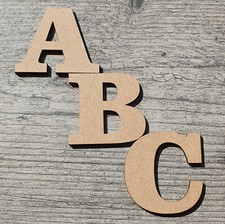 Wooden Letters Large Bold Small  3cm-30cm (3mm Thick) Craft Wall Signs Home Shop