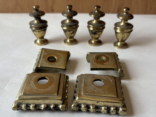 Vintage brass finials - vintage,
