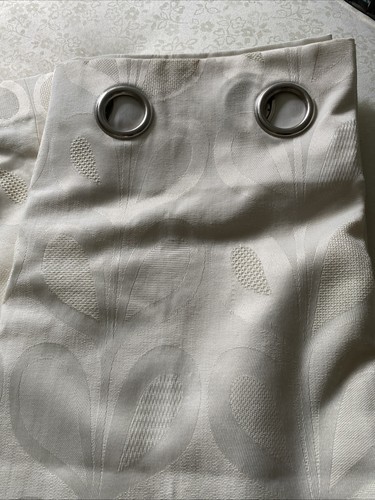 Pair heavy cream damask eyelet - heavy,
