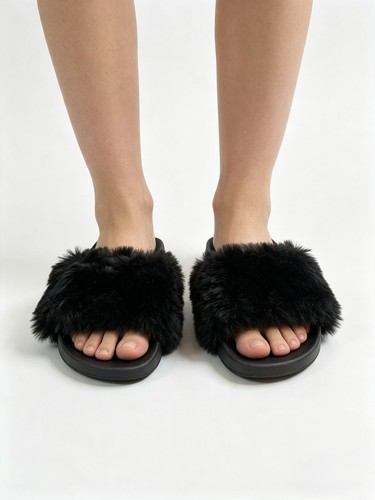 Primark black faux - primark, fluffy