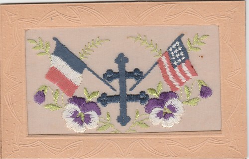 Ww1 unusual silk postcard - unusual,