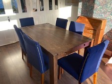 Hartford Extendable Solid Dark Brown Wood Dining Table from Next