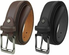 Leather mens belt - belts, real