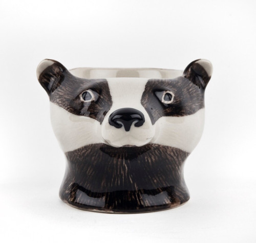 Quail ceramics face egg cup - egg,