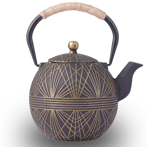 34oz enameled cast iron - cast, teapot