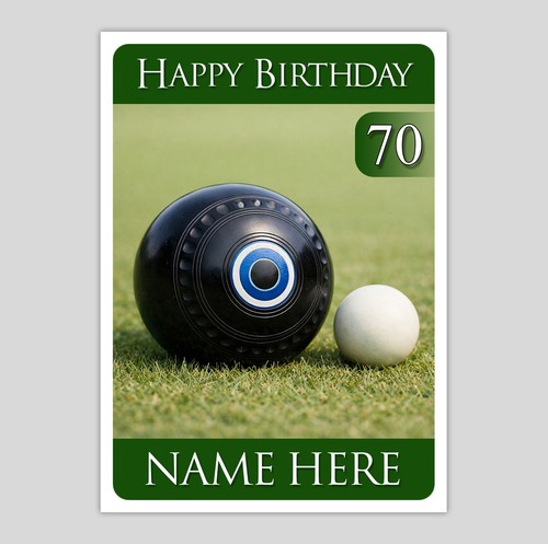 Bowls personalised birthday - bowls,