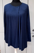 Ladies Navy Blue Pleat Front