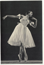 Russian Photo Postcard of Ballerina N Bessmertnova in the Ballet "Giselle"