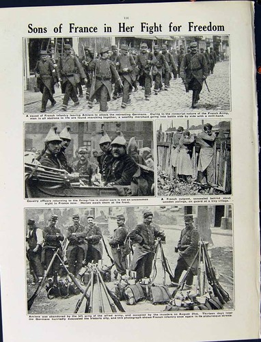 Original old antique print - old,
