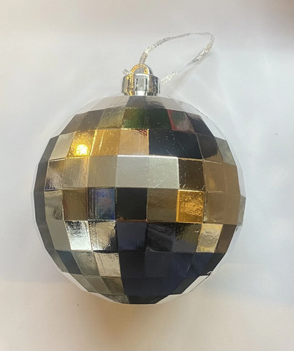 Silver disco ball - silver,