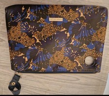 Karen Millen Leopard Blue Makeup / Clutch Bag – 23cm – New blue