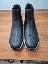 Ladies Clarks ATL Trek Up Black Leather Waterproof Ankle Boots UK Excellent