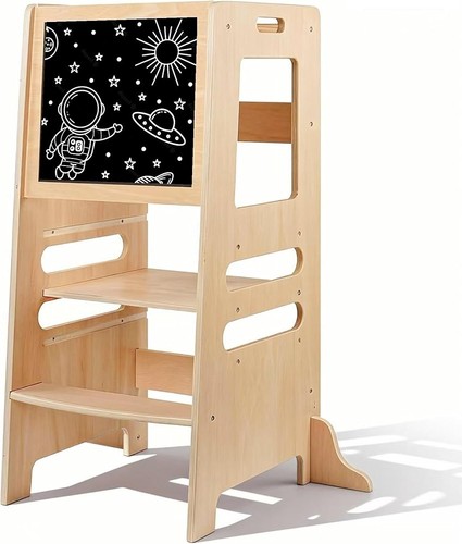 Wooden toddler tower - wooden,