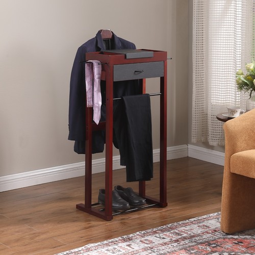 Wooden clothes valet stand - wooden,