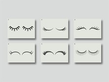Eyelash and Eye Brow stencil for painting, nursery decor, playroom or bedroom.