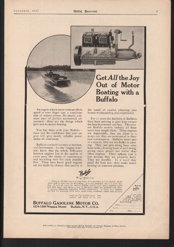 1917 buffalo motor engine boat - 1917,