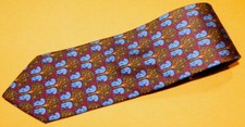 BROOKS BROTHERS MADE IN U.S.A. MULTI COLOR PANTHER MOTIF TIE - DESIGNER TIES
