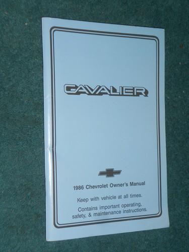 1986 chevrolet cavalier owners - cavalier,