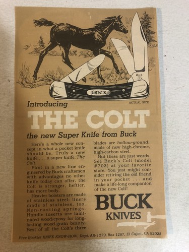 Colt buck knives 1980s vintage - colt,