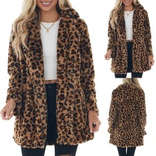 Womens Leopard Fleece Teddy