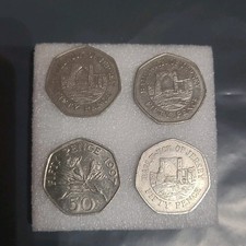 Rare 50p coins Balliwick Of Jersey & Guernsey 50p Fifty Pence Coins 