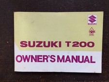 Suzuki T200 Genuine Owners Manual