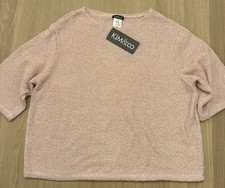 Kim&Co Women's Pink Textured Knit Top Size 2XL BNWT