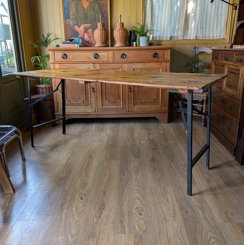 Vintage trestle table - trestle,